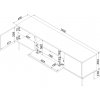 Cama RTV skříň EF + krb černá TRESSE 180x40x54,5 kašmírový matný Cama RTV skříň EF + krb černá TRESSE 180x40x54,5 kašmírový matný