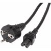PremiumCord Kabel síťový 230V k notebooku 3m, trojlístek PremiumCord Kabel síťový 230V k notebooku 3m, trojlístek