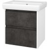 Dreja Skrinka pod umývadlo BONO SZZ2 60 (umývadlo Q) - N01 Biela lesk / Úchytka T33 - čierna mat / D16 Tmavý betón Dreja Skrinka pod umývadlo BONO SZZ2 60 (umývadlo Q) - N01 Biela lesk / Úchytka T33 - čierna mat / D16 Tmavý betón