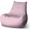 Sablio Sedací vak Bean Ružové pruhy - 60 x 70 x 70 cm Sablio Sedací vak Bean Ružové pruhy - 60 x 70 x 70 cm