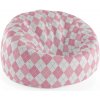 Sablio Sedací vak Cocoon Ružové a biele kosoštvorčeky - 75 x 45 x 35 cm Sablio Sedací vak Cocoon Ružové a biele kosoštvorčeky - 75 x 45 x 35 cm