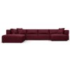 Milo Casa rohová pohovka vínovočervená