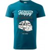 Happy Camper - Klasické pánske tričko vyššej gramáže - M ( Petrolejová ) Happy Camper - Klasické pánske tričko vyššej gramáže - M ( Petrolejová )