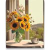 Vymalujsisam.sk Maľovanie podľa čísiel - Slnečnice vo váze Veľkosť: 40x50cm, Rám: Na plastovej doske Vymalujsisam.sk Maľovanie podľa čísiel - Slnečnice vo váze Veľkosť: 40x50cm, Rám: Na plastovej doske