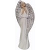 Soška anjela Agnes striebro brokát 41 cm Soška anjela Agnes striebro brokát 41 cm