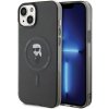 Karl Lagerfeld hard silikónové iPhone 15 PLUS čierne IML Ikonik MagSafe
