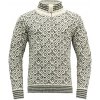 Devold Svalbard Wool Zip Neck biela/sivá