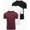 Súprava pánskych tričiek bavlna čierna/biela/bordová OM-TSBS-0232 V6 L Súprava pánskych tričiek bavlna čierna/biela/bordová OM-TSBS-0232 V6 L