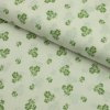 Bavlna vzorovaná - Zelené kvietky na bielom Bavlna vzorovaná - Zelené kvietky na bielom