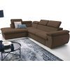 Rohová sedacia súprava Viera, hnedá látka, ľavý roh Rohová sedacia súprava Viera, hnedá látka, ľavý roh