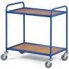 Policový vozík s 2 policami 750x420 mm, modrý Policový vozík s 2 policami 750x420 mm, modrý
