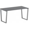 Kancelársky stôl PRIMO IMPRESS, 160x80 cm, sivostrieborná podnož, grafit Kancelársky stôl PRIMO IMPRESS, 160x80 cm, sivostrieborná podnož, grafit