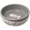 Magic Cat Keramická miska biela/sivá Meow 170 ml Magic Cat Keramická miska biela/sivá Meow 170 ml