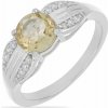 Nefertitis Prsteň strieborný s brúseným citrínom a zirkónmi Ag 925 026068 CT - 57 mm (US 8), 3,1 g Nefertitis Prsteň strieborný s brúseným citrínom a zirkónmi Ag 925 026068 CT - 57 mm (US 8), 3,1 g