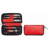 Príslušenstvo na manikúru Twinox v koženom puzdre červené 5 dielov Príslušenstvo na manikúru Twinox v koženom puzdre červené 5 dielov