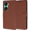 Techsuit Leather Folio puzdro pre Huawei nova 11 SE / 12 SE – hnedé