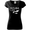 Scuba life - Dámske tričko Pure - 3XL ( Čierna ) Scuba life - Dámske tričko Pure - 3XL ( Čierna )