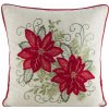 EUROFIRANY VIANOČNÁ DEKORAČNÁ OBLIEČKA NA VANKÚŠ POINSETTIA 45X45 CM VZOROVANÁ EUROFIRANY VIANOČNÁ DEKORAČNÁ OBLIEČKA NA VANKÚŠ POINSETTIA 45X45 CM VZOROVANÁ