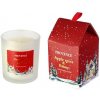 SVIEČKA V SKLE VIANOČNÁ MATNÁ BIELA 7X8CM 135G ČERVE SVIEČKA V SKLE VIANOČNÁ MATNÁ BIELA 7X8CM 135G ČERVE