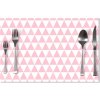 Sablio Prestieranie Ružové a biele Trojuholníky: 40x30cm Sablio Prestieranie Ružové a biele Trojuholníky: 40x30cm