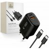 Nabíjačka do siete Tech-Protect Nca45W-Gan 2-Port Network Charger PD 45W / QC3.0 + Type-C Cable Black Nabíjačka do siete Tech-Protect Nca45W-Gan 2-Port Network Charger PD 45W / QC3.0 + Type-C Cable Black