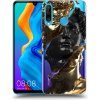 Púzdro Picasee silikónové Huawei P30 Lite - Black Gold čiré