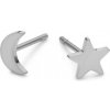 CO88 oceľové náušnice mesiac a hviezda C88CE-70321 CO88 oceľové náušnice mesiac a hviezda C88CE-70321