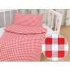 Biante Detské bavlnené posteľné obliečky do postieľky Sandra SA-056 Červeno-biele kocky Do postieľky 90x120 a 40x60 cm