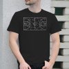 Pánske tričko s potlačou Basketball ihrisko Čierna 4XL Pánske tričko s potlačou Basketball ihrisko Čierna 4XL