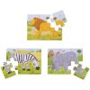 Bigjigs Toys puzzle 3v1 safari zvířátka Bigjigs Toys puzzle 3v1 safari zvířátka