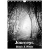Journeys Black & White Wall DIN A4 portrait, CALVENDO 12 Month Wall 2026