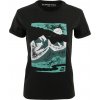 ALPINE PRO Dámske tričko NUNA čierna zelená biela ALPINE PRO Dámske tričko NUNA čierna zelená biela