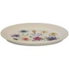 Chic Antique Béžový antik keramický podnos s kvetmi Fleurville - 25*18*2 cm