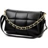 Dámska kožená crossbody kabelka Camilla PREMIUM 10.011 čierna s retiazkovým uchom 33 x 20 x 12 cm Dámska kožená crossbody kabelka Camilla PREMIUM 10.011 čierna s retiazkovým uchom 33 x 20 x 12 cm