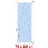 Soft Plastové okno 75x180 cm, otváravé a sklopné Soft Plastové okno 75x180 cm, otváravé a sklopné