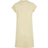 Build Your Brand ležérne bavlnené šaty s golierikom Jemne žltá