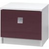 Nočné stolík LUX biely / fialový lesk Nočné stolík LUX biely / fialový lesk
