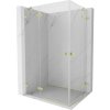 MEXEN/S - Lunar Duo sprchovací kút dvere krídlové 110 x 80, transparent, zlato kartáčovaná 834-110L-080P-55-00 MEXEN/S - Lunar Duo sprchovací kút dvere krídlové 110 x 80, transparent, zlato kartáčovaná 834-110L-080P-55-00