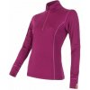 SENSOR MERINO ACTIVE dámské triko dl.rukáv stoják zip, lilla - M SENSOR MERINO ACTIVE dámské triko dl.rukáv stoják zip, lilla - M