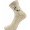 Boma Ovečkana teplé ponožky 3 páry režné melé