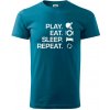 Stolný tenis - eat sleep - Klasické pánske tričko vyššej gramáže - L ( Petrolejová ) Stolný tenis - eat sleep - Klasické pánske tričko vyššej gramáže - L ( Petrolejová )