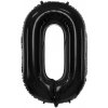 PartyDeco BALÓNIK fóliový číslo 0 čierne 86cm PartyDeco BALÓNIK fóliový číslo 0 čierne 86cm
