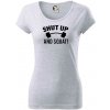 Shut up and squat - Dámske tričko Pure - M ( Svetlosivý melír ) Shut up and squat - Dámske tričko Pure - M ( Svetlosivý melír )