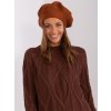Hnedá baretka s kamienkami AT-CZ-231605.24P-brown ONE SIZE Hnedá baretka s kamienkami AT-CZ-231605.24P-brown ONE SIZE