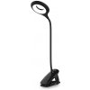 MG Reading LED lampa s klipsom, čierna MG Reading LED lampa s klipsom, čierna