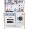 BABU - Drevená detská kuchynka s rúrou a práčkou BABU - Drevená detská kuchynka s rúrou a práčkou