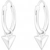 Amonisimo Strieborné náušnice kruhy 12 mm trojuholník 6075 Amonisimo Strieborné náušnice kruhy 12 mm trojuholník 6075