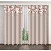 Dvojfarebný béžovo biely dekoračný záves s motívom červených kvetov Šírka 160 cm | Dĺžka 250 cm béžová Dvojfarebný béžovo biely dekoračný záves s motívom červených kvetov Šírka 160 cm | Dĺžka 250 cm béžová