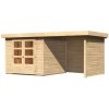 KARIBU HOLZTECHNIK Drevený domček KARIBU ASKOLA 3,5 + prístavok 240 cm vrátane zadnej a bočnej steny (77719) natur LG3246 KARIBU HOLZTECHNIK Drevený domček KARIBU ASKOLA 3,5 + prístavok 240 cm vrátane zadnej a bočnej steny (77719) natur LG3246