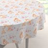 Biante Detský bavlnený okrúhly obrus Sandra SA-694 Veveričky a líšky medzi kvietkami na bielom Ø 50 cm Biante Detský bavlnený okrúhly obrus Sandra SA-694 Veveričky a líšky medzi kvietkami na bielom Ø 50 cm